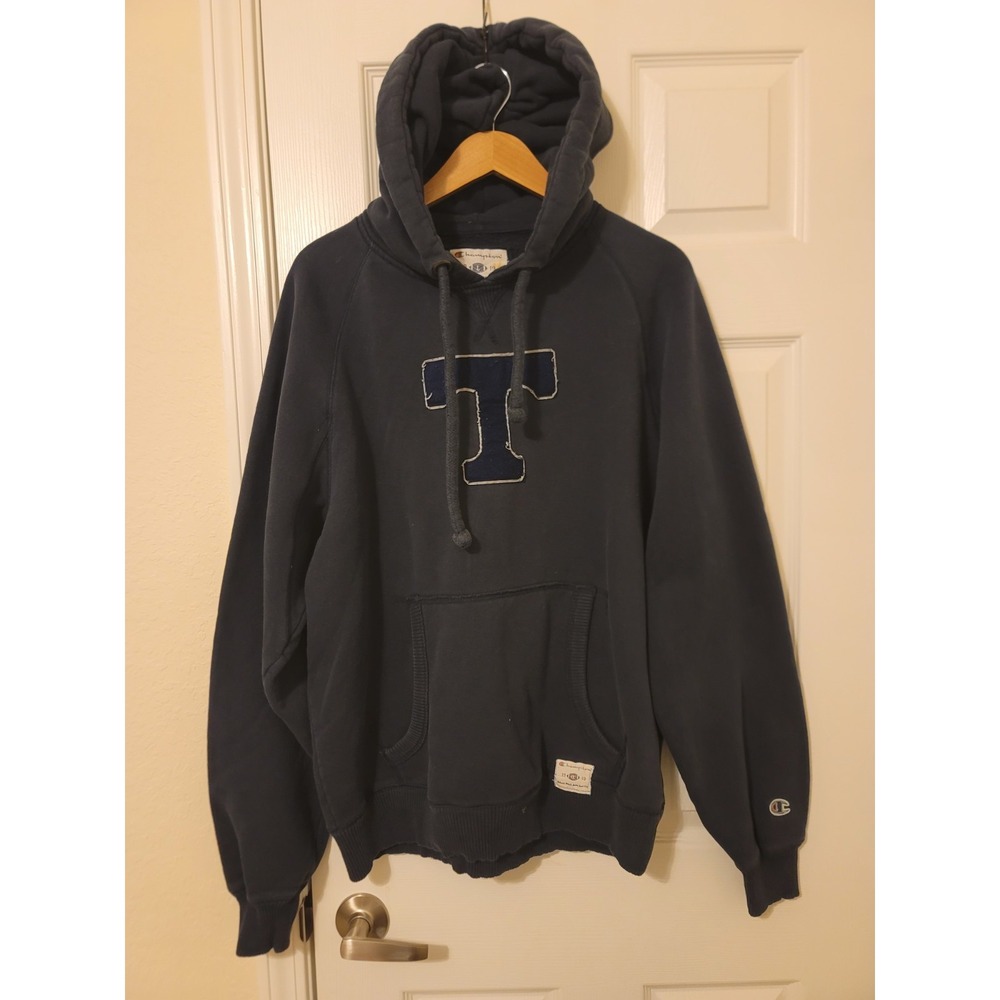 Champion Vintage Hoodie Tennessee Logo Color Black Size L